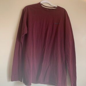 Patagonia Men's Maroon Long Sleeve Tee Shirt Top XXL Casual Red Outdoor